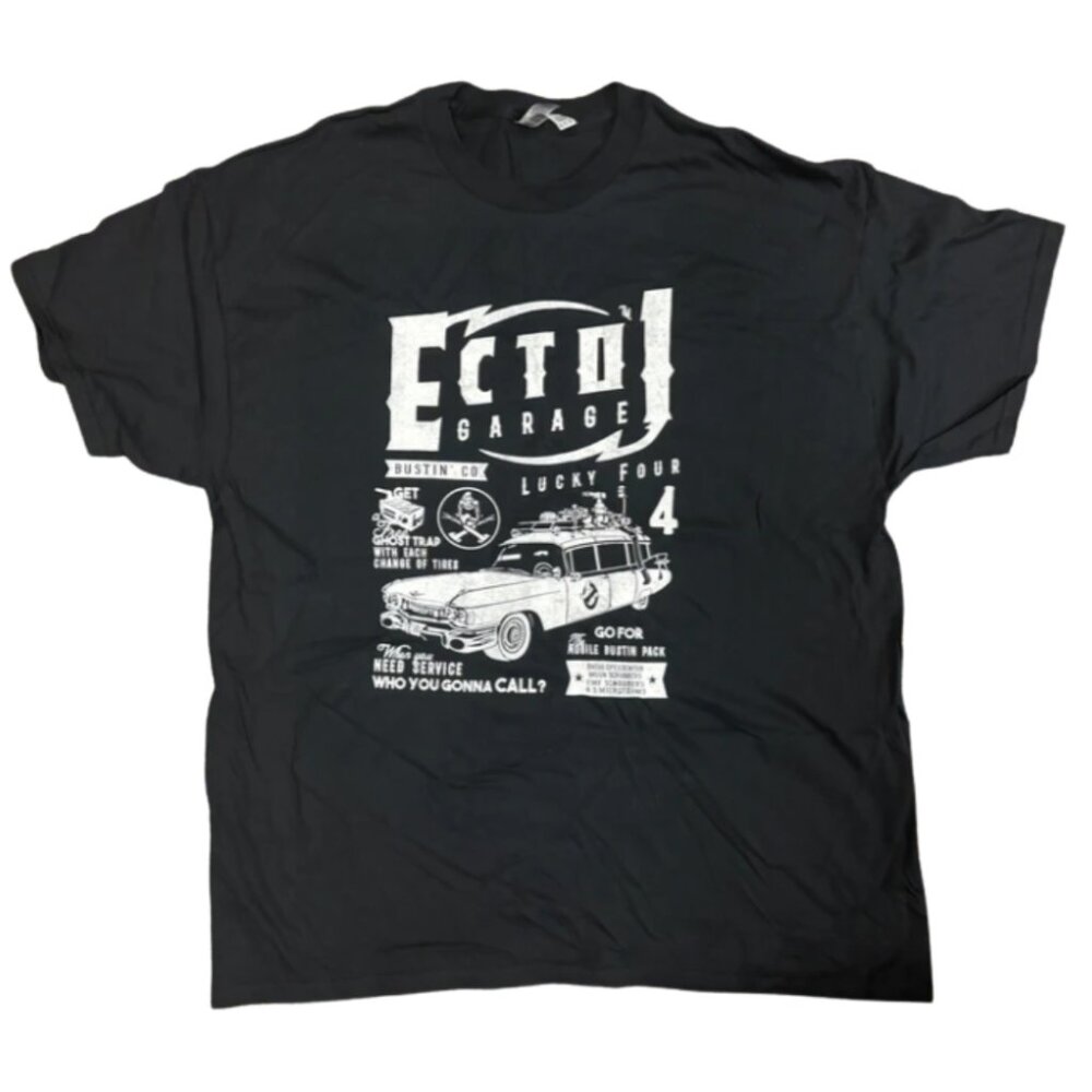 GHOSTBUSTERS ECTO GARAGE Movie Shirt Size XL- Gildan.- 100% Cotton